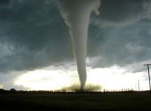 Image of tornado for storm shelter supply list page